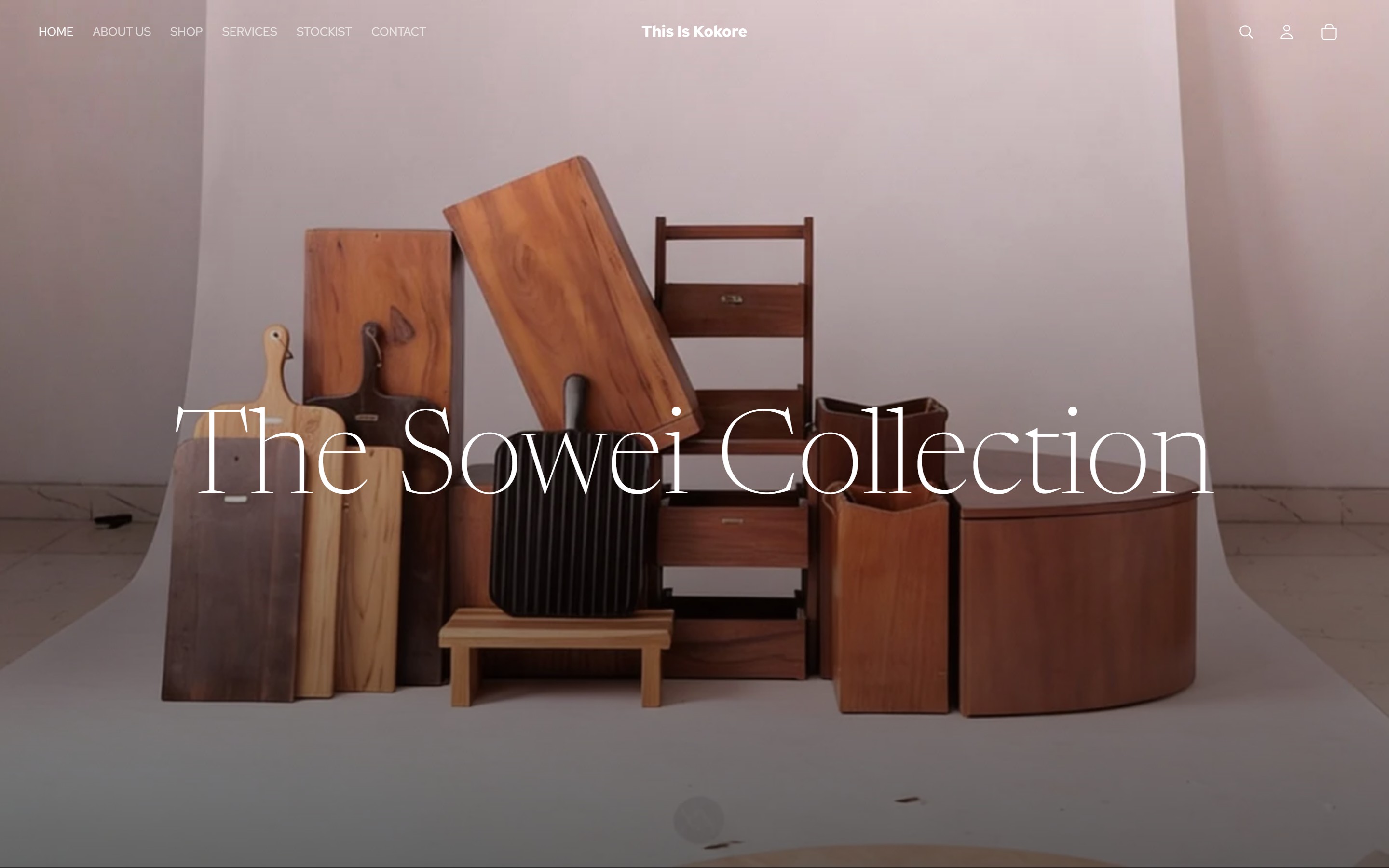 This Is Kokore Shopify store build and handcrafted interior pieces